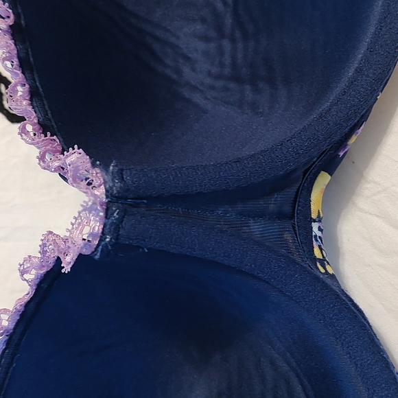 💜 EUC Cacique Brand Intimates Ladie's Cotton Blend Floral Pattern & Lace, 40F - Picture 9 of 14